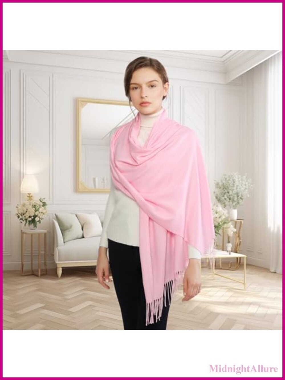 Shawl Wrap Scarf Fringe Lightweight Wedding Evening Accessory